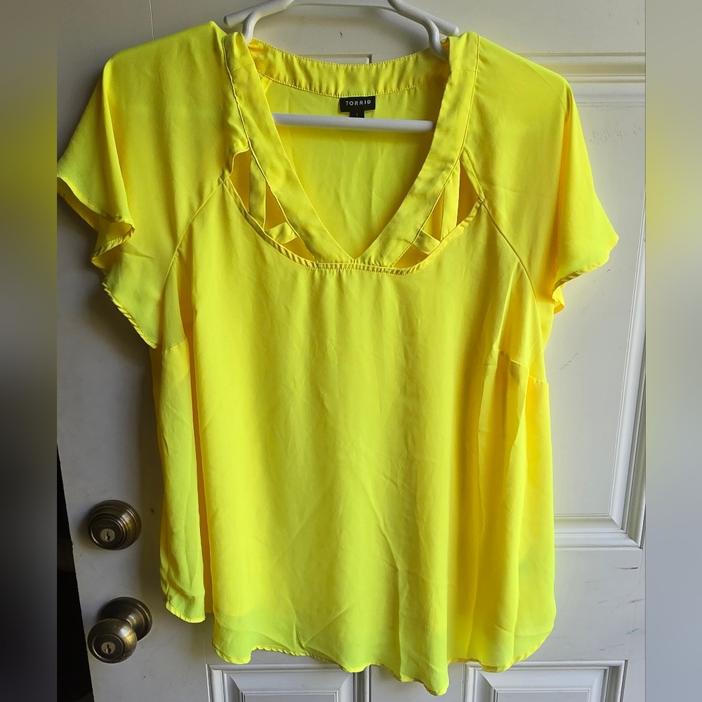 Torrid Bright Yellow Blouse